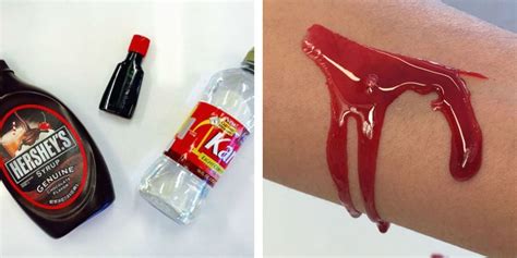 diy fake blood on clothes|how to make artificial blood.